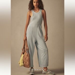 Anthropologie daily practice horizon wide leg knit jumpsuit
